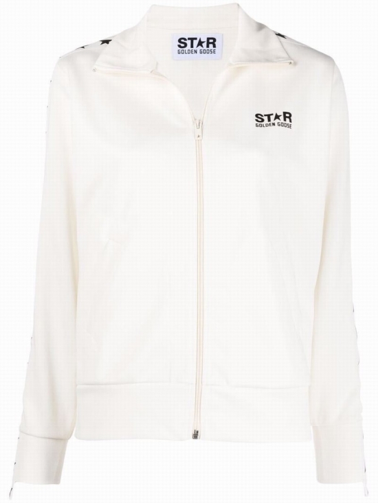 Logo Zip-up Sweatshirt In White