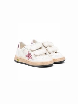 Kids' Ballstar Touch-strap Sneakers In White