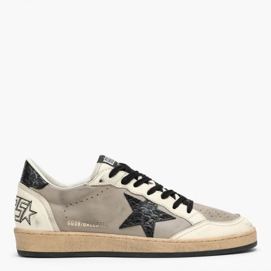 Deluxe Brand Beige/grey Ball Star Sneakers In Gray