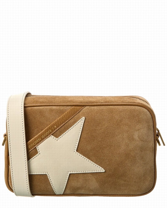 Star Bag Shoulder Bag In Beige Suede