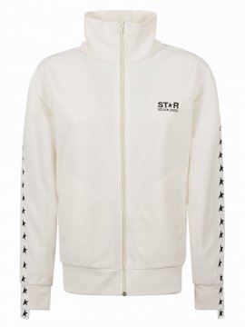 Denis Zipped Track Jacket In Black