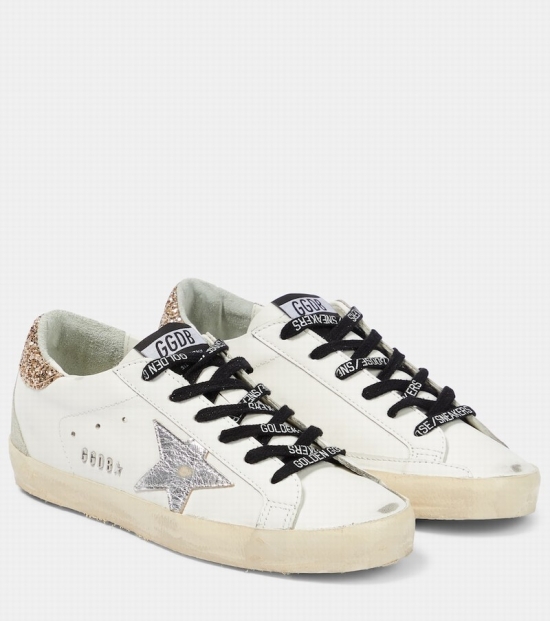 Sneakers Super-star Aus Leder In White/silver/light Gold/ice