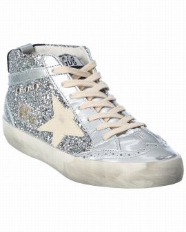 Mid Star Leather Sneaker In Metallic