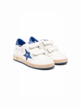 Kids' Ball Star Touch-strap Sneakers In White