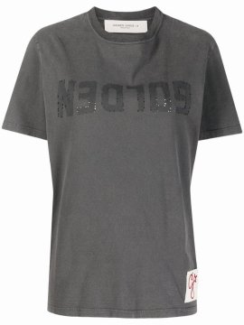 Women's Grey Cotton T-shirt In Gray