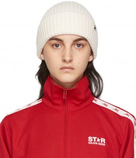 Off-White Wool Damian Star Beanie