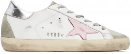 White & Grey Super-Star Classic Sneakers