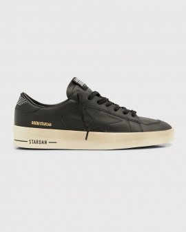 Men's Stardan Leather Low-top Sneakers In Black