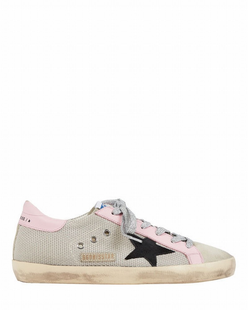 Women's Superstar Net Leather-trimmed Woven Sneakers In Beige