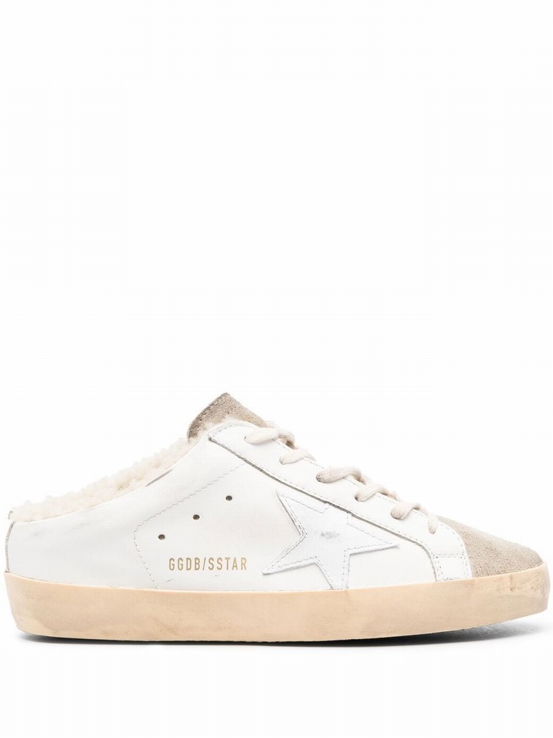 Super-star Sabot Lace-up Sneakers In White