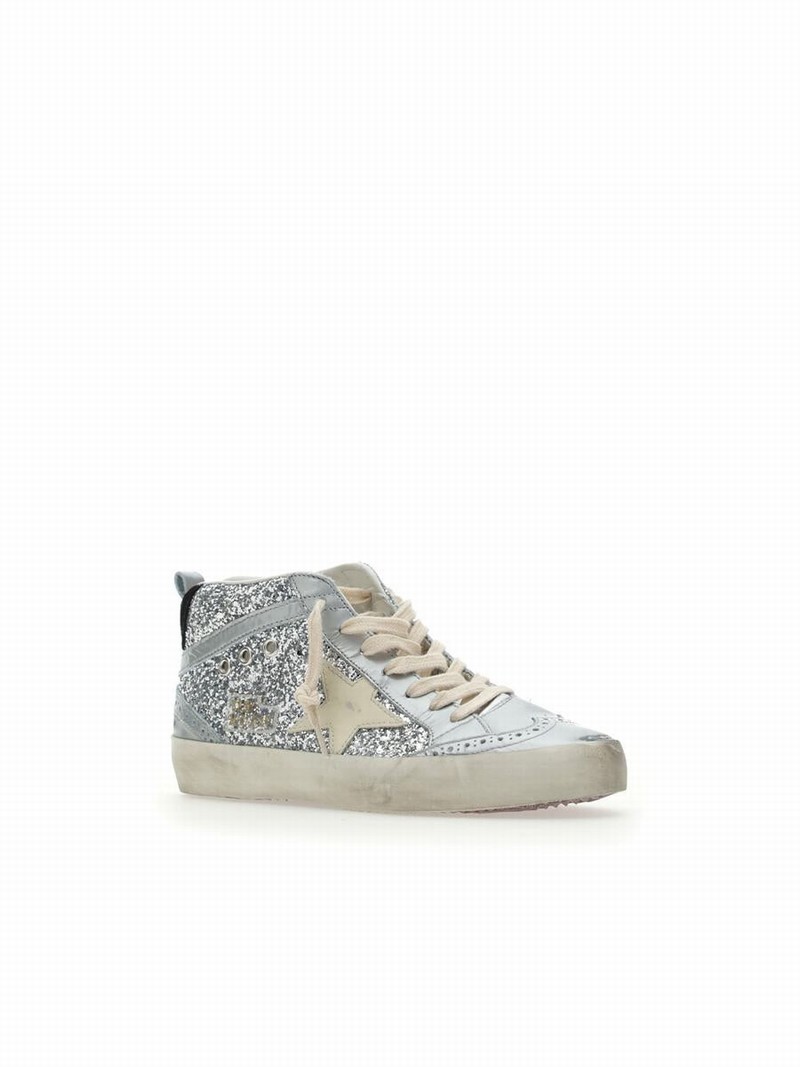 Sneakers In Silver/ivory/black