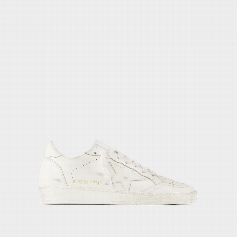 Ball Star Sneakers - - Optic White - Leather